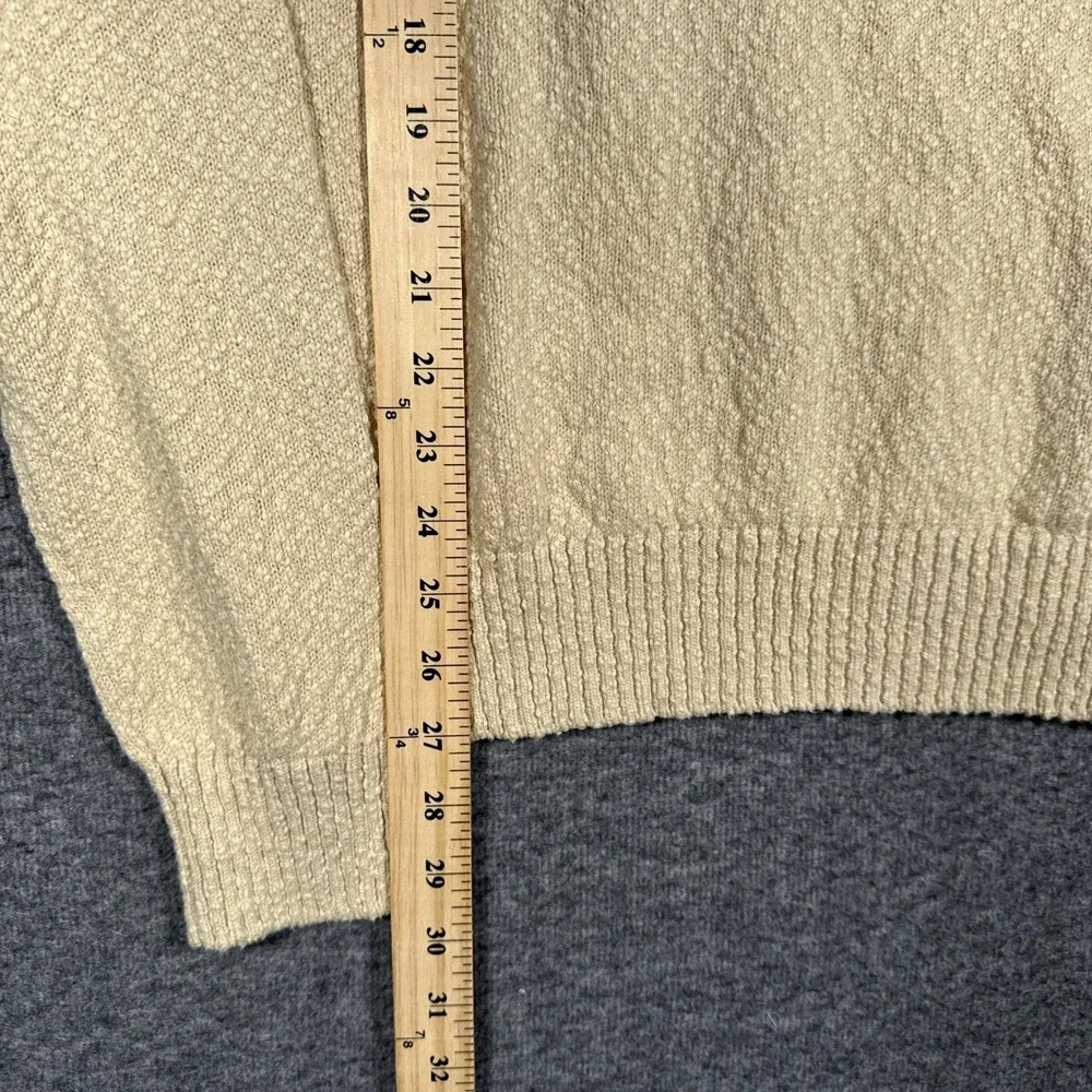 NEW Samsoe Ray Crew Neck Sweater Mens XS Castle Wall Beige Textured Knit NWT